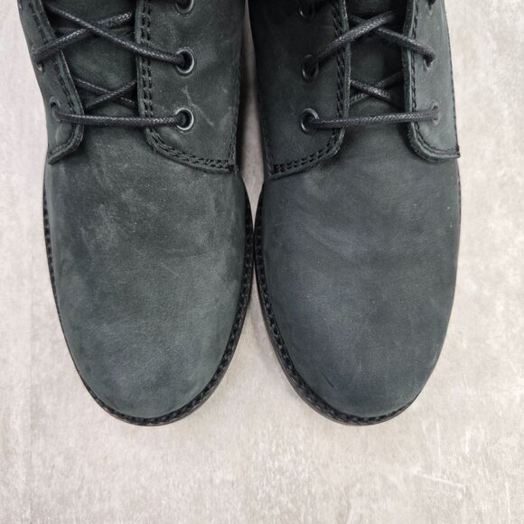 Madewell Combat Boots Leather Black Grunge Moto Lace Up Ankle Booties Size 7.5 - Picture 9 of 12